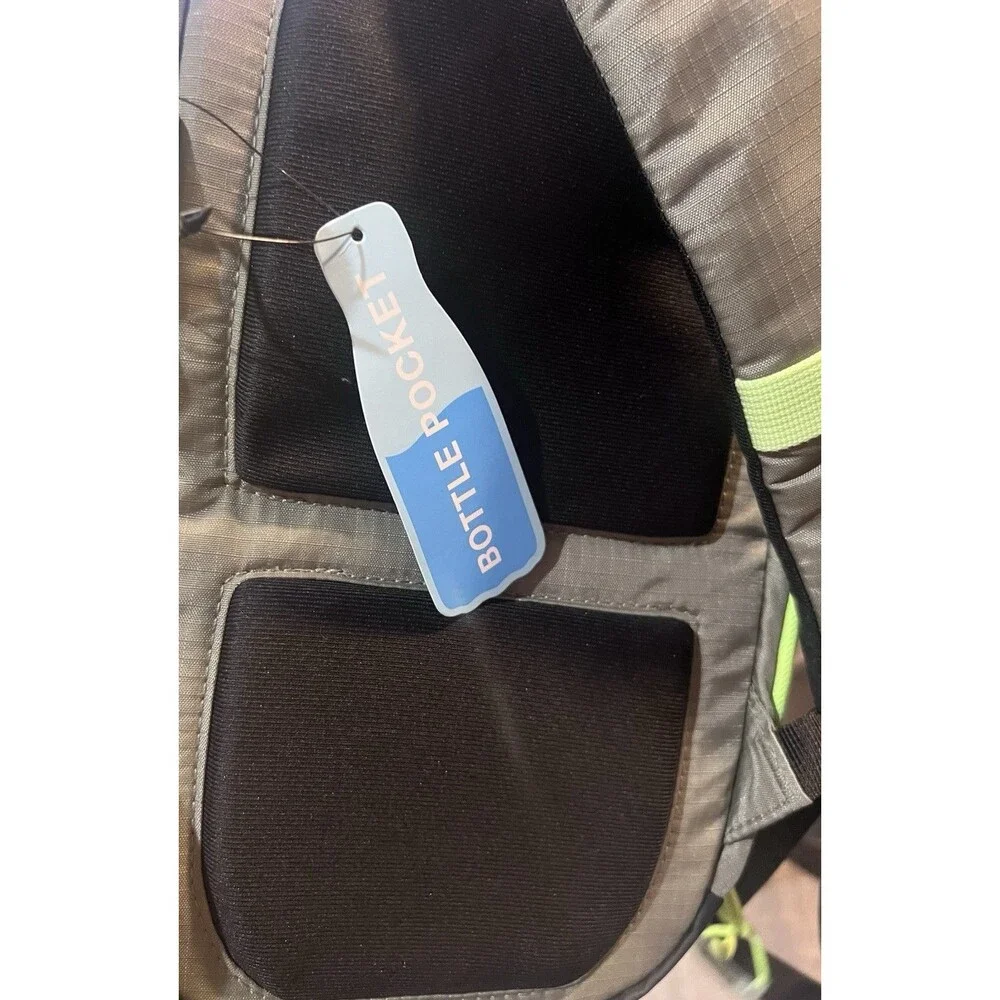 Hurley Tech Crossbody Sling Backpack Bottle Pocket Gray Hiking Travel NWT